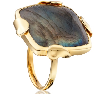 GP Lace Square Ring - Labradorite - Monica Vinader